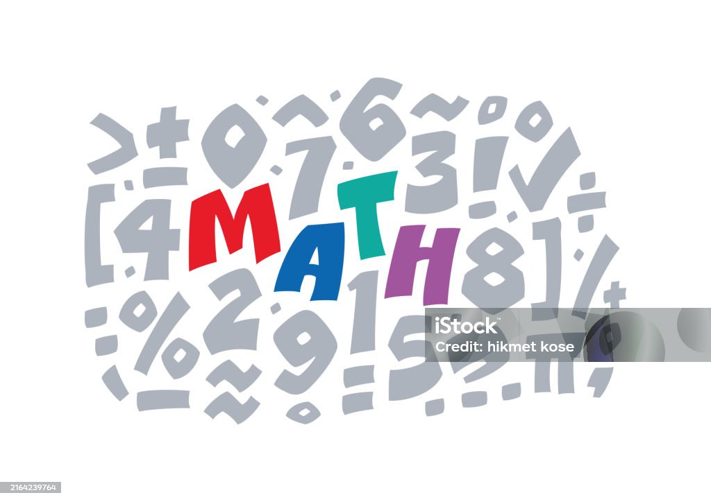 The Word Math Sign Math Symbols And Math Word Math Concept Math Concept For Education ...