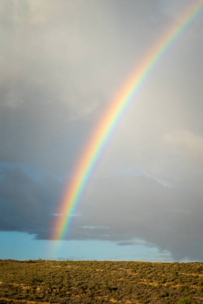 istock Rainbow over Shrubland in Aragon on a Stormy Summer Day 2164241535