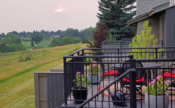 istock Stunning Tranquil View From The Summertime Back Patio 2164249103
