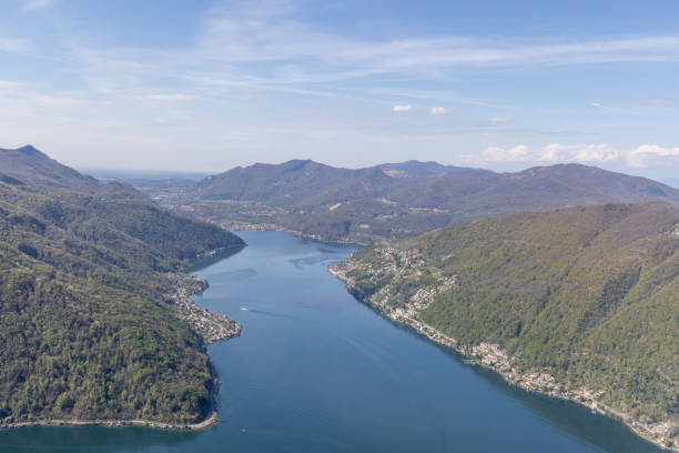istock Aerial View of River Valley and Mountain Range 2164250001