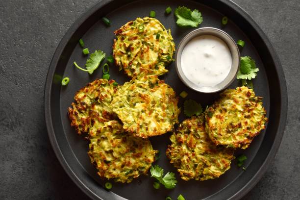 istock Vegetable vegetarian zucchini fritters 2164255905