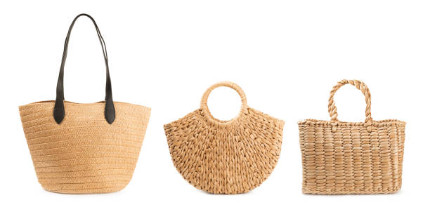 istock Beach bag on a bright colored background. Beach object. Summer stylish fashionable bag. Beach accessories. Place for text. Copy space. View from above. 2164258273