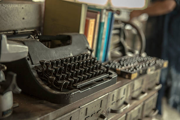 istock old typing machine vintage style at a vintage shop 2164258571