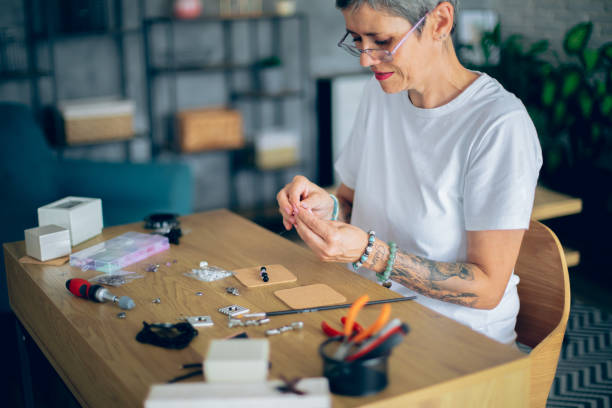 istock Handmade jewelry from home 2164262779
