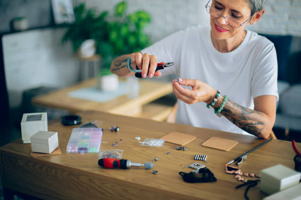 istock Handmade jewelry from home 2164262844