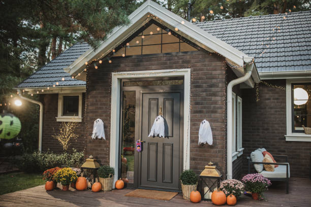 istock House decorated for Halloween 2164264702
