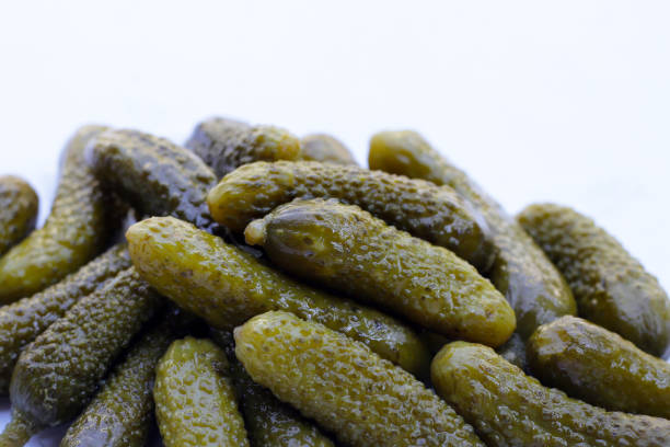 istock Tasty pickled cucumbers. Fermented vegetables 2164270803