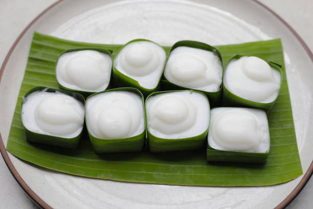 istock Taro pudding with coconut cream topping 2164272042