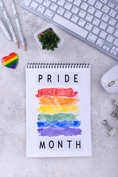istock Pride month concept with LGBTQ flag 2164285742