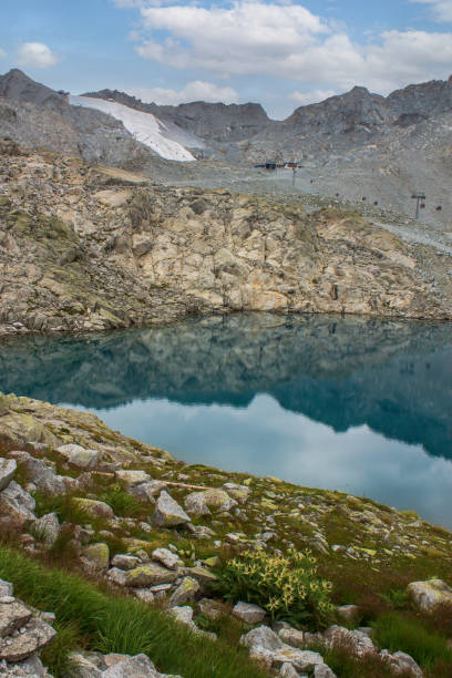 istock Alpine lake on Presena glacier 2164286838