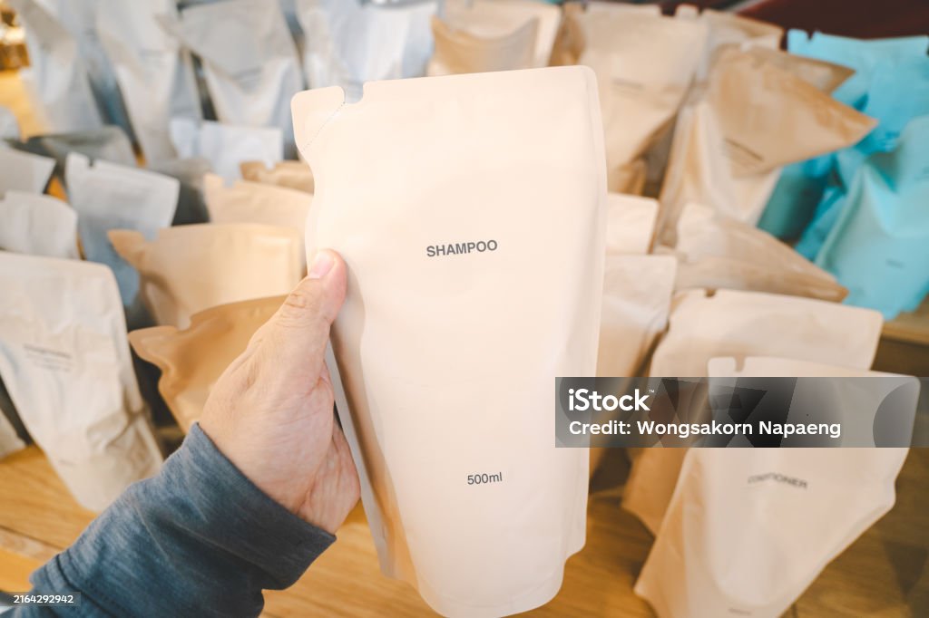 Refill Stock Hand Holding Refill Packet Zero Waste Reuse Reduce Recycle Concept ...
