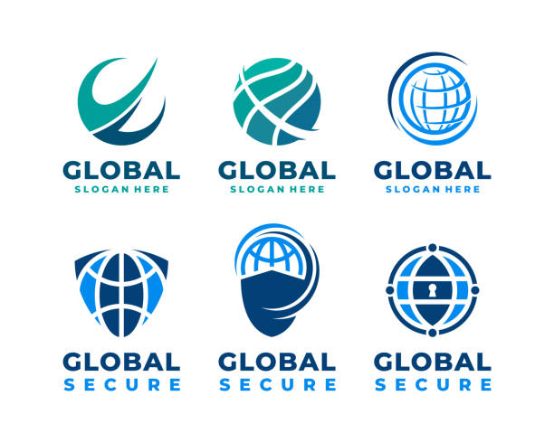 Global Protection Logo Template Design Collection. Global security logo design concept. Vector illustration Global Protection Logo Template Design Collection. Global security logo design concept. Vector illustration world-logos stock illustrations