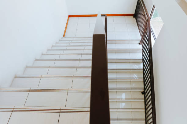 Large staircase in a commercial building.