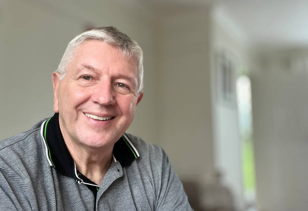 istock Senior Caucasian man selfie indoors 2164307211
