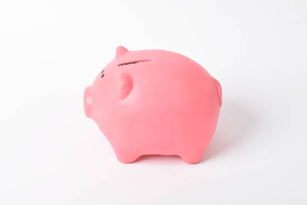 istock Pink piggy bank isolated on white background 2164313020
