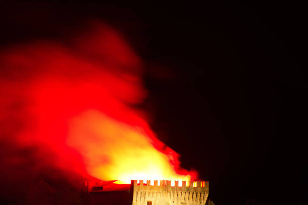 detail of fireworks display