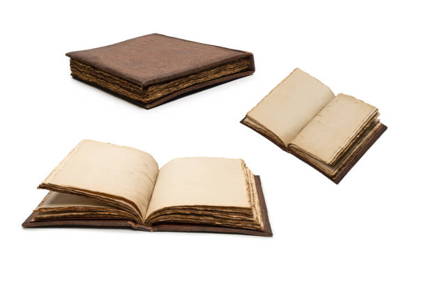 istock An old brown book isolated on white background. 2164316036