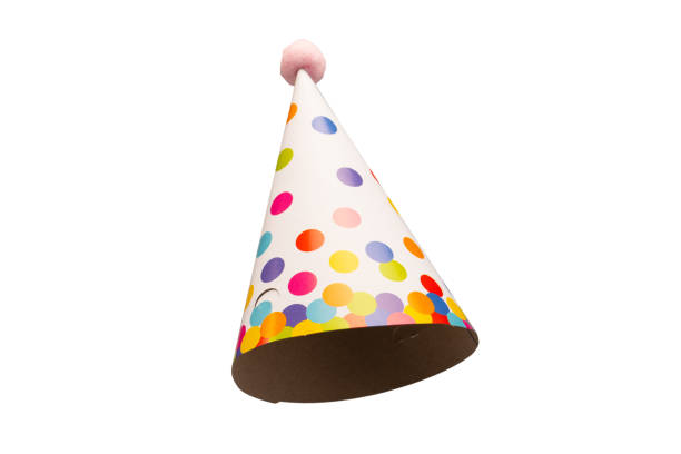 istock Colorful birthday cap isolated on white background 2164316078