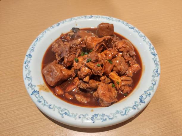istock fresh braised chicken with soy sauce in the white plate ready for eating 2164317649