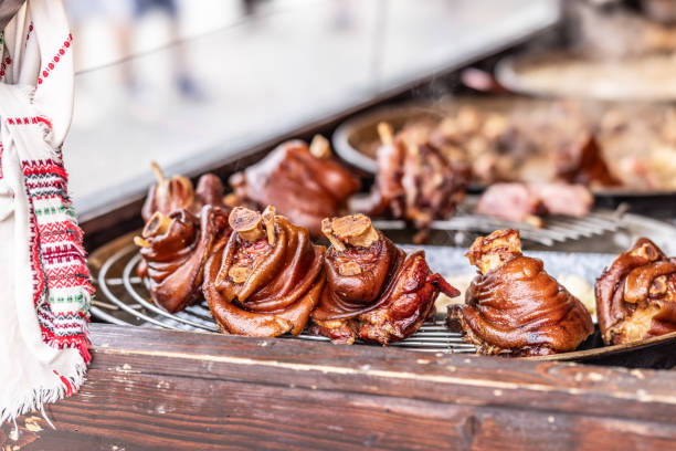 istock Smoked Bavarian knees baked on the grill. 2164322943
