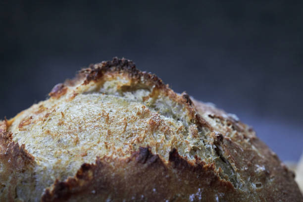 crunchy crust of artisan sourdough bread