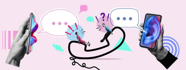 Modern ways of communication. Concept.