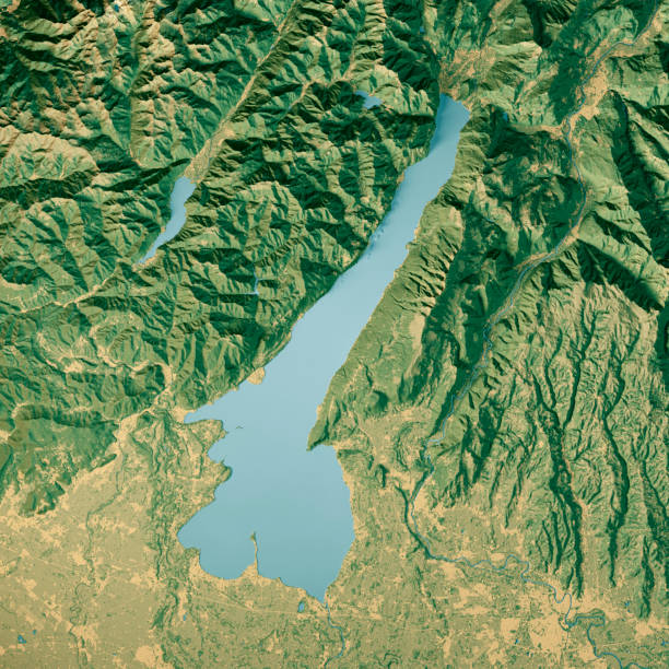 istock Lago Di Garda Satellite Topographic Map 3D Render Color 2164330410