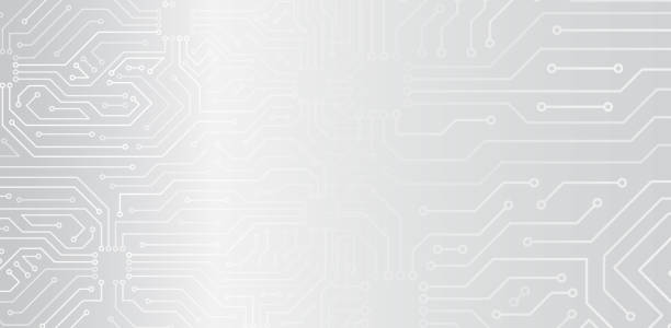 istock Abstract gray high-tech background consisting of printed circuit board and other technological elements. Digital communication, data protection, futuristic presentation, scientific cover. 2164331766