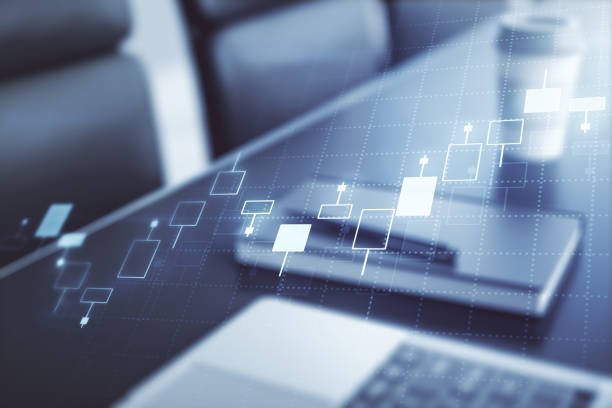 istock Multi exposure of abstract creative financial graph on modern computer background, forex and investment concept 2164335777