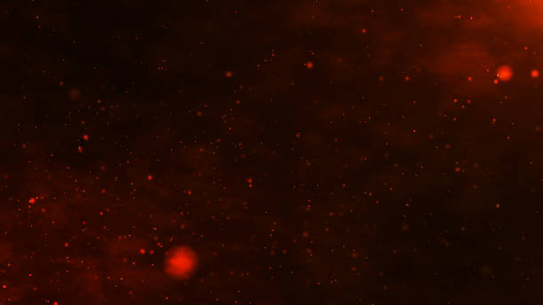 istock Shimmering, bright particles forming a line and wave flow. Smoke clouds and particle background. Particle movement on dark sky with clouds. Futuristic glitter in space on dark background. 3D rendering. 2164338841