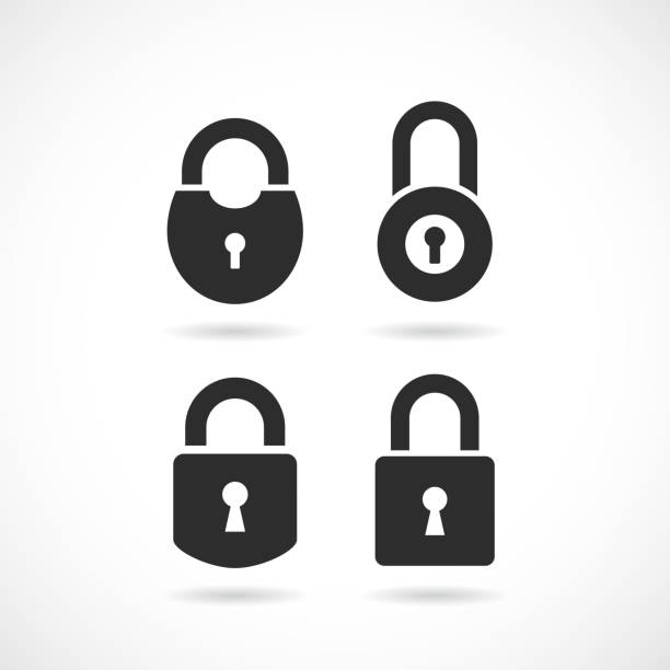 stockillustraties, clipart, cartoons en iconen met old padlock vector icon - op slot doen