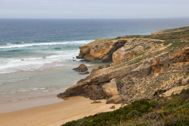 istock Beautiful Monte Clerigo Beach on a cloudy day 2164349113