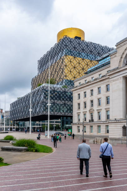Futuristic modern building exterior at the shopping mall in the centre of Birmingham, England
