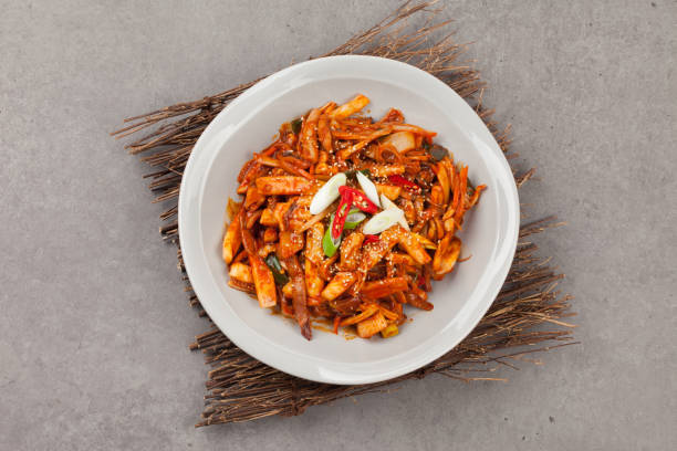 istock Stir-fried squid is a dish in which chopped squid is cut into pieces and stir-fried with various vegetables and seasonings. 2164360299
