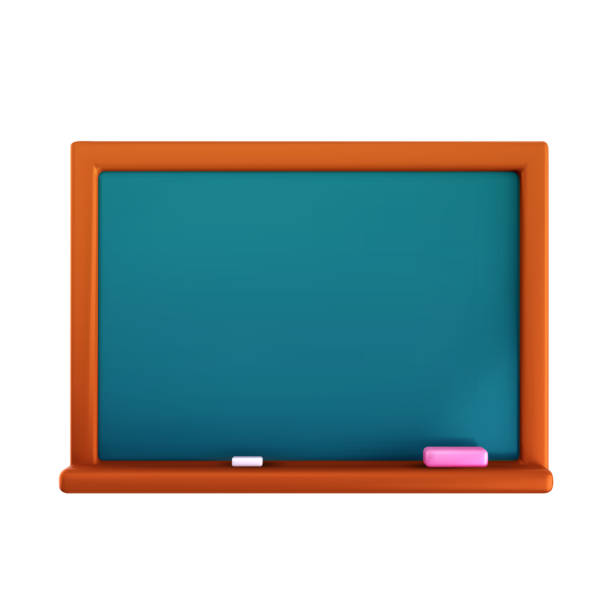istock Blank chalkboard in wooden frame with pink sponge and white chalk. Vector 3d illustration. Empty realistic cartoon classroom board. 2164365758