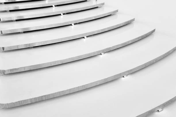 istock Minimalist White Staircase with Subtle Lighting - Modern Architecture Design for Websites, Posters, and Brochures 2164368571