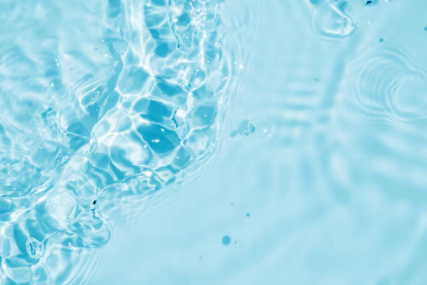 istock Abstract transparent water shadow surface texture natural ripple on blue background 2164371096