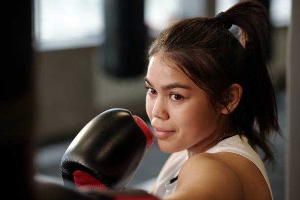 istock Preparing for boxing competition in gym 2164374868