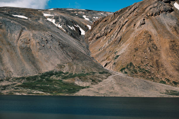 Peaks of Barskoon mountain pass in summer