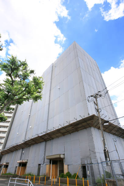 istock Large-scale repair work on an apartment building 2164403580