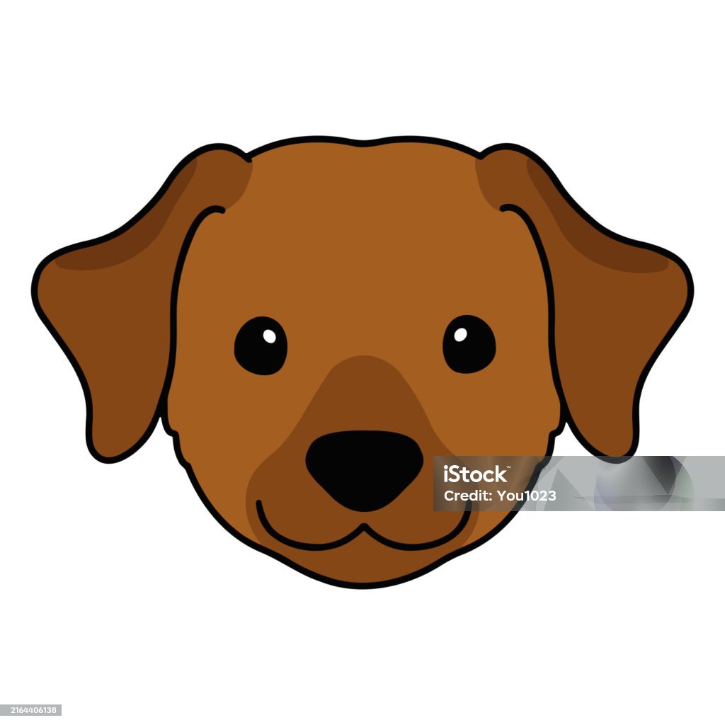 Rhodesian Ridgeback Simple Simple And Adorable Rhodesian Ridgeback Front Face Outlined Stock ...