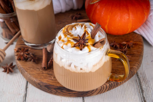 istock Pumpkin pie spices latte drink 2164412056