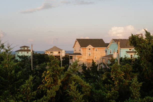 istock Beach Houses in Golden Light 2164413611