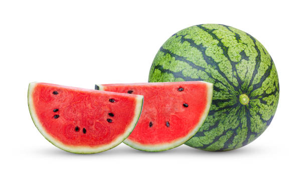 istock watermelon isolated on white background. full depth of field 2164413811