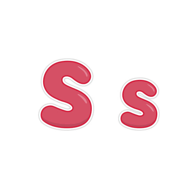 istock Vector illustration of Red letter s  candy style vector logo showing fun design. 2164416118