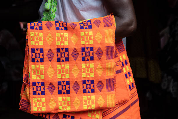 Comb cloth: fabric made on the loom in long, thin strips, typical of Guinea-Bissau, 2024