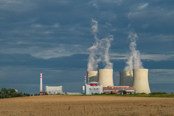 istock Nuclear power plant with grain fields in evening in Temelin CZ 2164434839