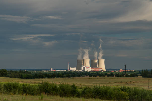 istock Nuclear power plant with grain fields in evening in Temelin CZ 2164434906