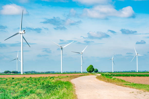 istock Wind turbines against electrical generating clean energy 2164437569
