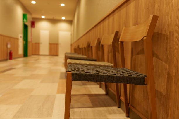istock Chairs lined up in the waiting room. 2164438431